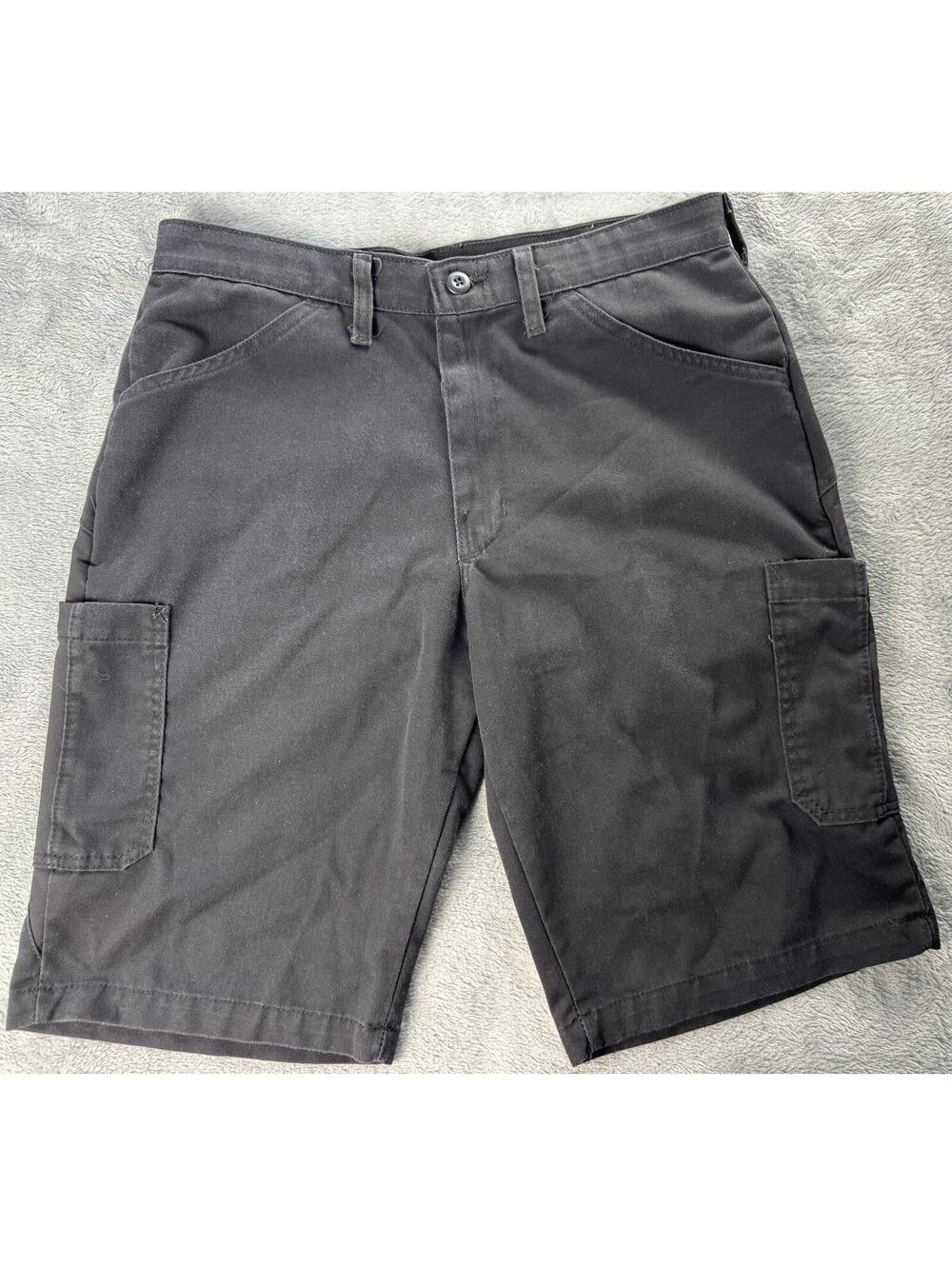 Red Kap Men's Workwear Chino Flat Front Work Shorts Dark Green Size 32